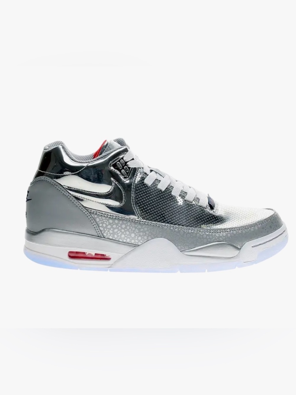 Nike Flight Squad QS "Metallic Silver" Retro Basketball Shoes - Size 10.5